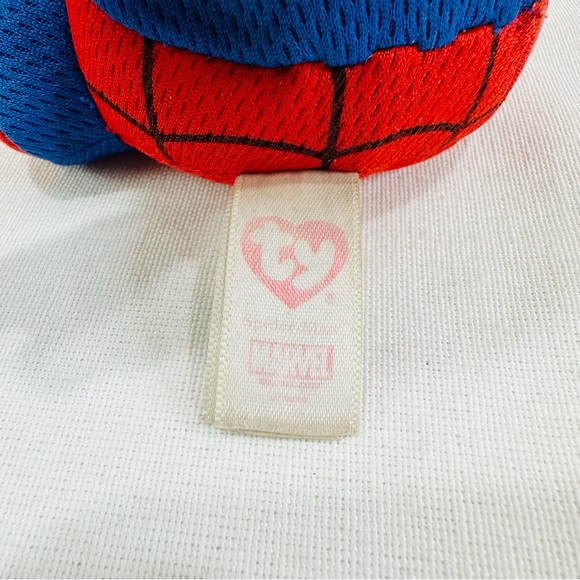 MARVEL SPIDER-MAN TY BEANIE BABY 6 1/2”H 1998 PLUSH TOY GREAT CONDITION - Picture 8 of 9
